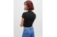 Hugo Baby B Γυναικείο Κοντομάνικο Crop Top T-Shirt Μαύρο