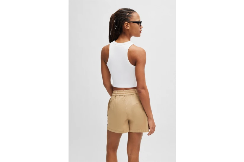 Hugo Baby Γυναικείο Αμάνικο Crop Top Λευκό