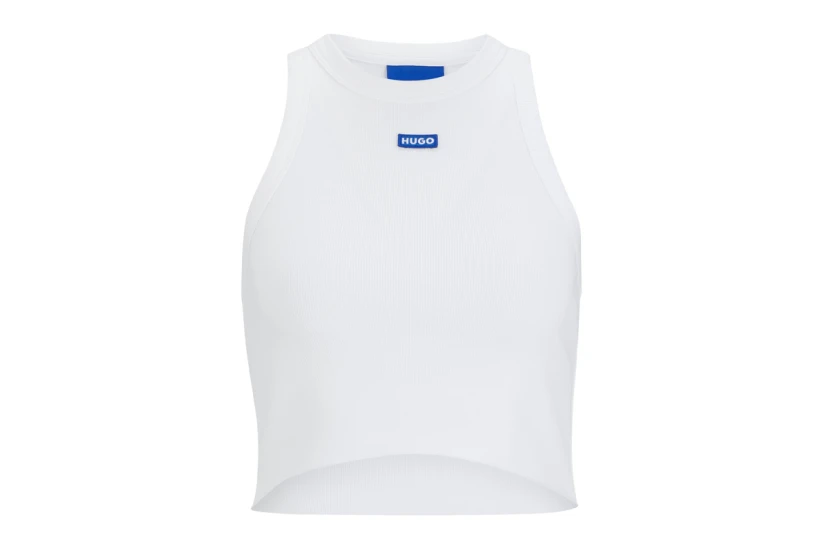 Hugo Baby Γυναικείο Αμάνικο Crop Top Λευκό