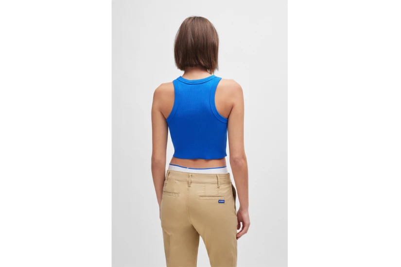 Hugo Baby Crop Top Γυναικείο Αμάνικο Crop Top Ρουά