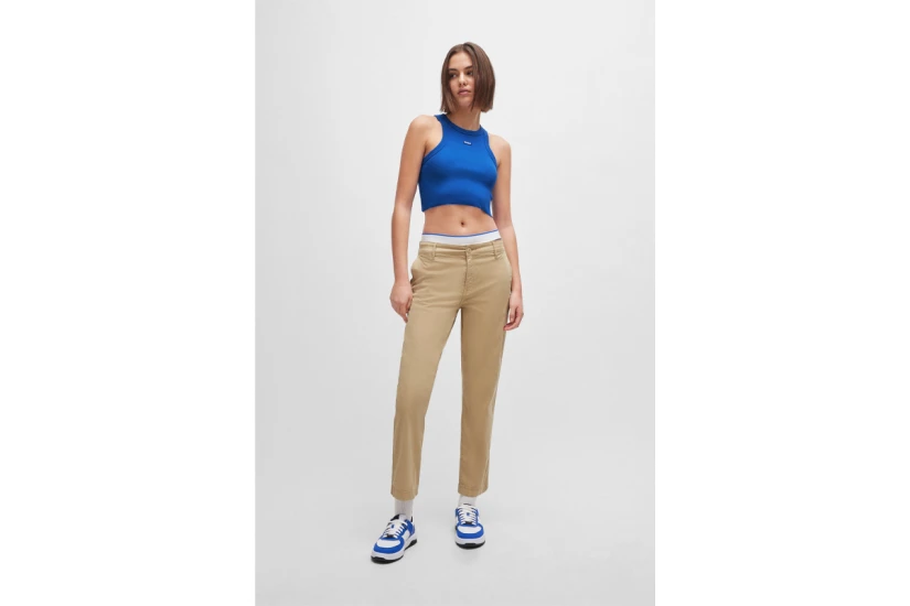 Hugo Baby Crop Top Γυναικείο Αμάνικο Crop Top Ρουά