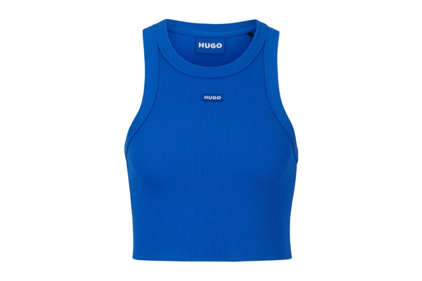 Hugo Baby Crop Top Γυναικείο Αμάνικο Crop Top Ρουά