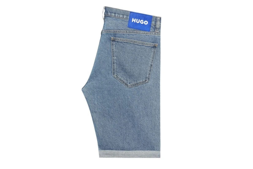 Hugo Boss Ash Ανδρική Τζιν Βερμούδα Μπλε