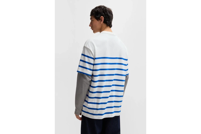 Hugo Nolastripe Ανδρικό Κοντομάνικο T-Shirt Λευκό, Ρουά