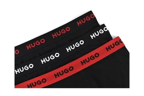 Hugo Trunk With Logo Εσώρουχο Boxer Ανδρικό 3-Τεμάχια (50532611 010)