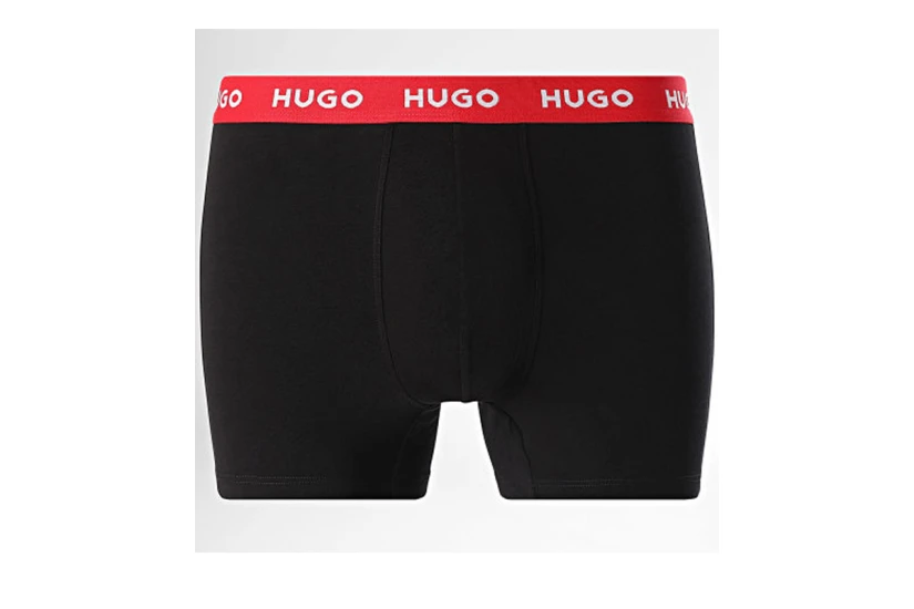 Hugo Trunks Ανδρικά Εσώρουχα Boxer Μαύρα, Κόκκινα 3 Τεμάχια