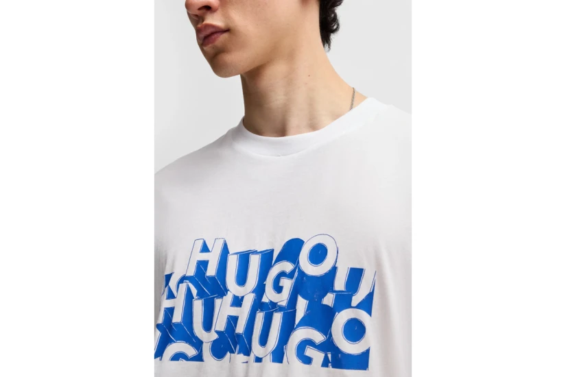 Hugo Nafralo Ανδρικό Κοντομάνικο T-Shirt Λευκό