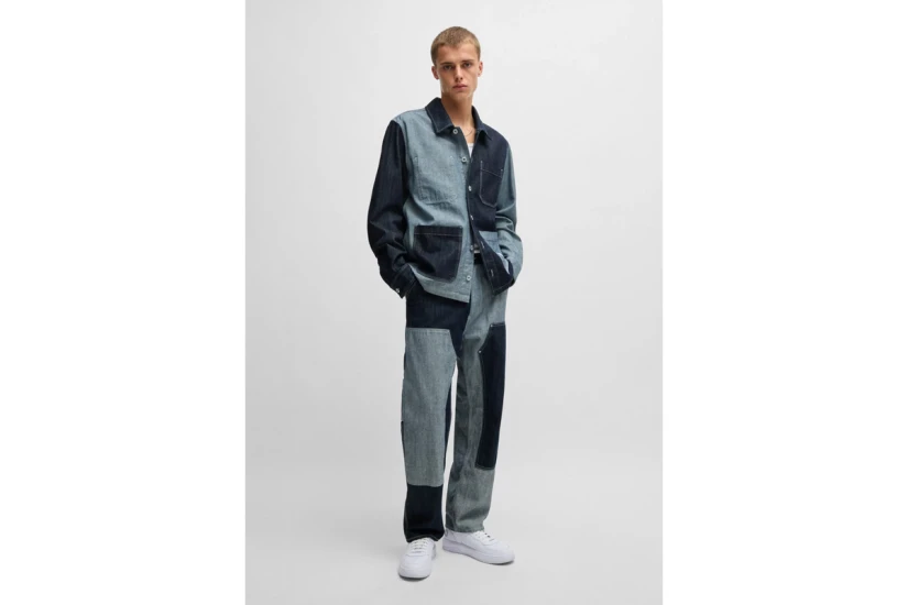 Hugo Eberse Overshirt Ανδρικό Μακρυμάνικο Πουκάμισο Μπλε Σκούρο