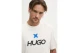 Hugo Newromi Logo Artwork Ανδρικό Κοντομάνικο T-Shirt Εκρού