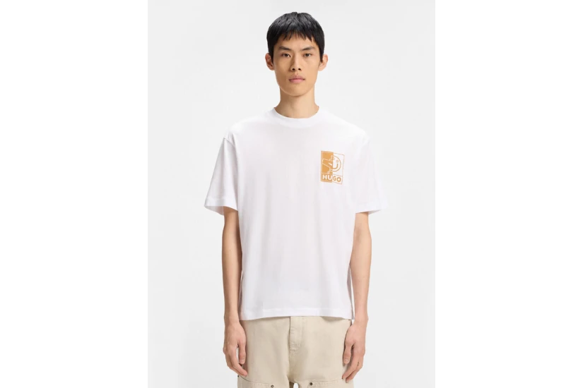 Hugo Nedix Ανδρικό Κοντομάνικο T-Shirt Λευκό