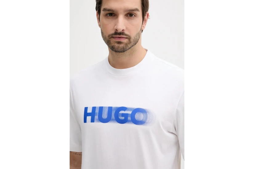 Hugo Nalax Ανδρικό Κοντομάνικο T-Shirt Λευκό, Ρουά