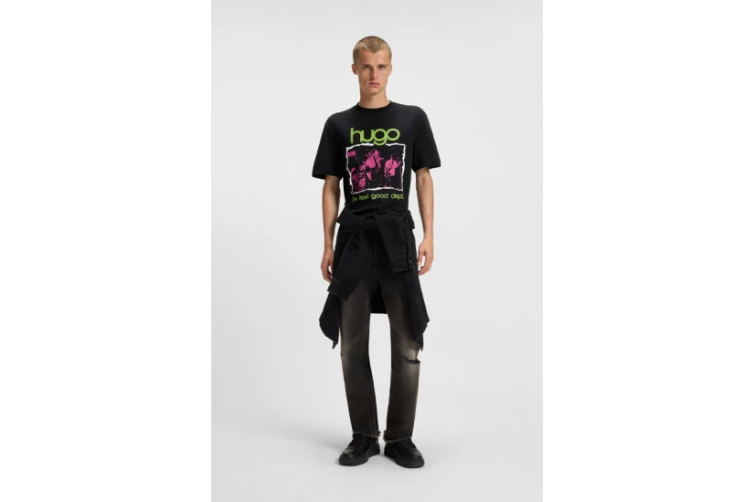Hugo Nopix Music Inspired Artwork Ανδρικό Κοντομάνικο T-Shirt Μαύρο