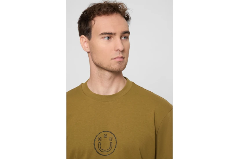 Hugo Nylix Ανδρικό Κοντομάνικο T-Shirt Λαδί