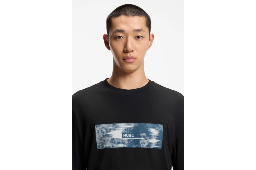 Hugo Napolux With Printed Artwork Ανδρικό Κοντομάνικο T-Shirt Μαύρο