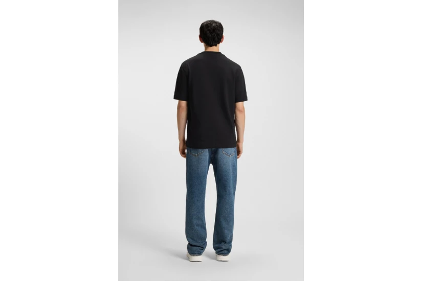 Hugo Nestite With Logo Label Ανδρικό Κοντομάνικο T-Shirt Μαύρο
