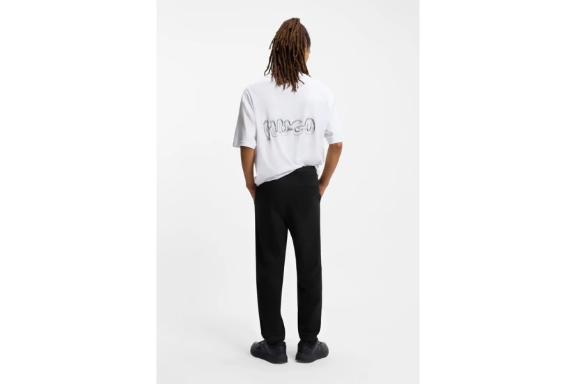 Hugo Nyrotro With Logo Print Ανδρικό Παντελόνι Φόρμας Μαύρο