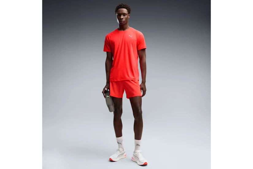 Puma Velocity Ανδρικό Κοντομάνικο T-Shirt Κοραλλί