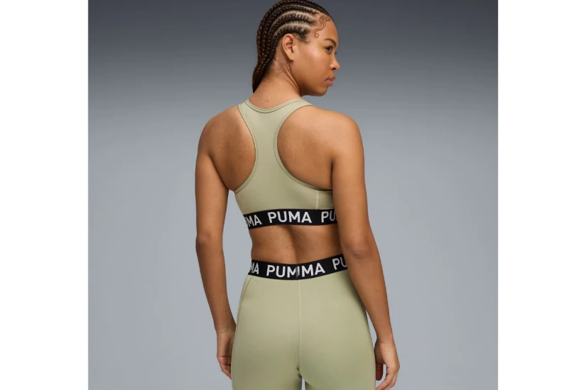 Puma 4Keeps Elastic Γυναικείο Μπουστάκι Χακί, Μαύρο