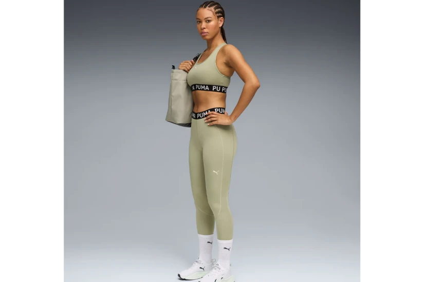 Puma 4Keeps Elastic Γυναικείο Μπουστάκι Χακί, Μαύρο