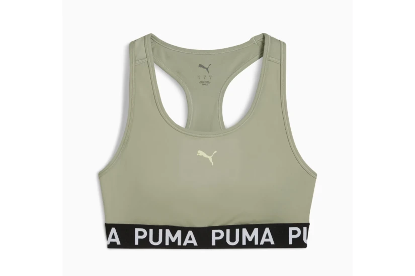 Puma 4Keeps Elastic Γυναικείο Μπουστάκι Χακί, Μαύρο