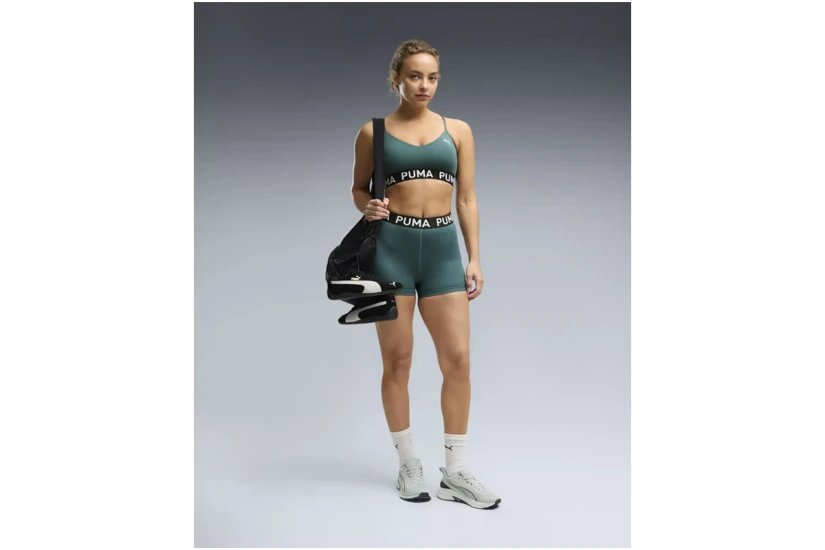 Puma Move Strong Γυναικείο Μπουστάκι Κυπαρισσί, Μαύρο, Λευκό