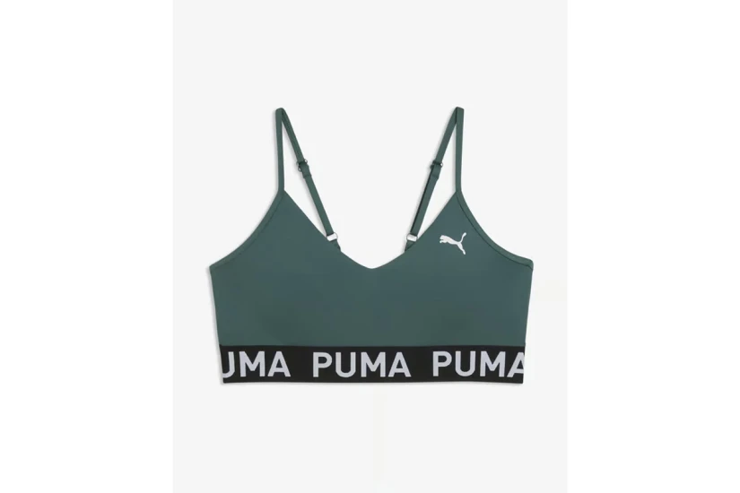 Puma Move Strong Γυναικείο Μπουστάκι Κυπαρισσί, Μαύρο, Λευκό