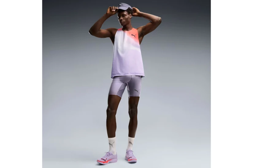 Puma Lightspeed Ultraweave Graphic Ανδρική Αμάνικη Μπλούζα Λιλά, Πορτοκαλί, Μωβ