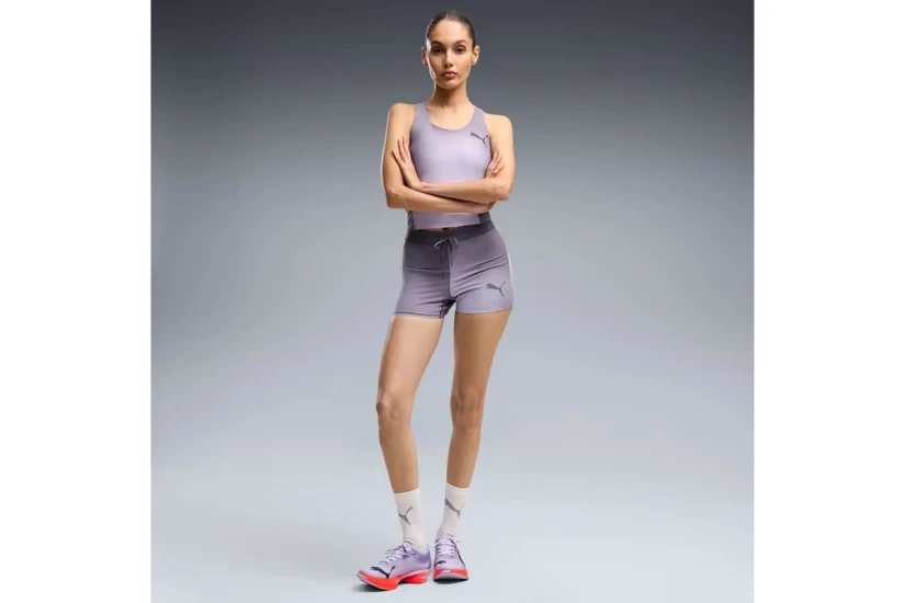 Puma Lightspeed Printed Γυναικείο Κοντό Κολάν Λιλά, Μωβ