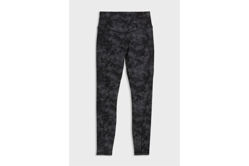Puma Cloudspun Printed High Waisted Γυναικείο Μακρύ Κολάν Ανθρακί, Μαύρο