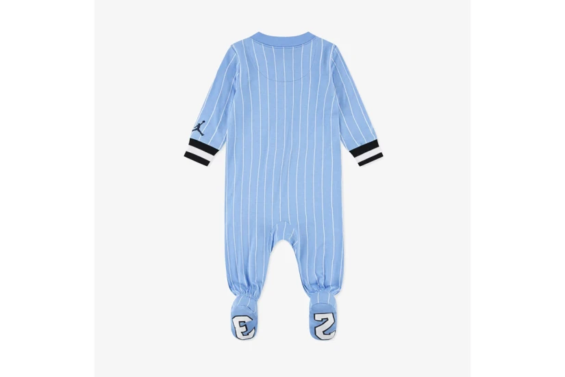 Jordan Jersey Footed Coverall Βρεφική Ολόσωμη Φόρμα Γαλάζια, Λευκή