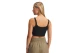 Under Armour Rival Rib Baby Γυναικείο Αμάνικο Crop Top Μαύρο