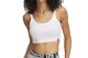 Under Armour Rival Rib Baby Γυναικείο Αμάνικο Crop Top Λευκό