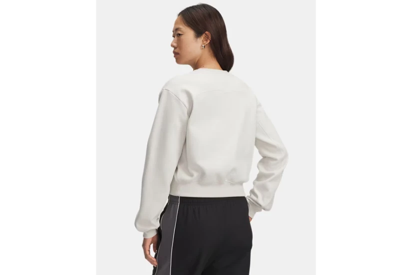 Under Armour Icon Vida Fleece Γυναικεία Μακρυμάνικη Μπλούζα Εκρού