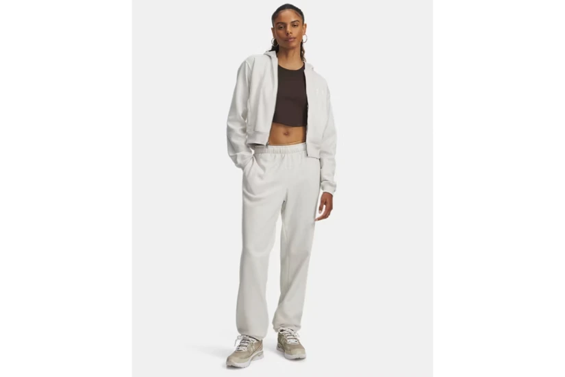 Under Armour Icon Vida Fleece Γυναικείο Παντελόνι Φόρμας Εκρού