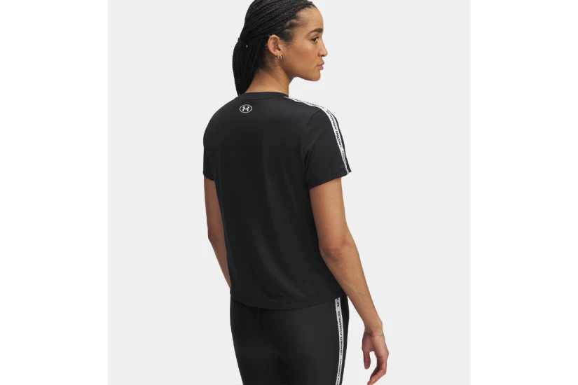 Under Armour Tech Wordmark Tape Γυναικείο Κοντομάνικο T-Shirt Μαύρο