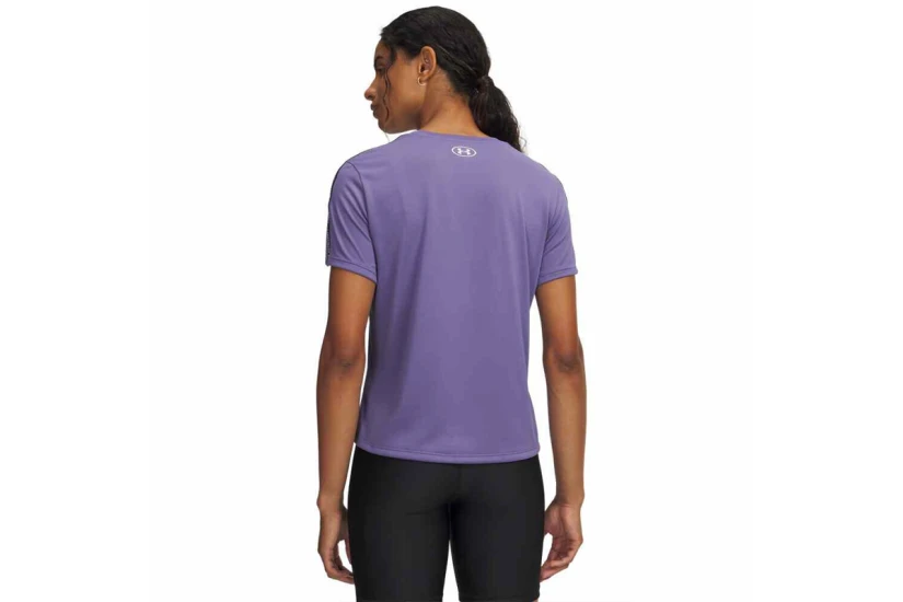 Under Armour Tech Wordmark Tape Γυναικείο Κοντομάνικο T-Shirt Μωβ