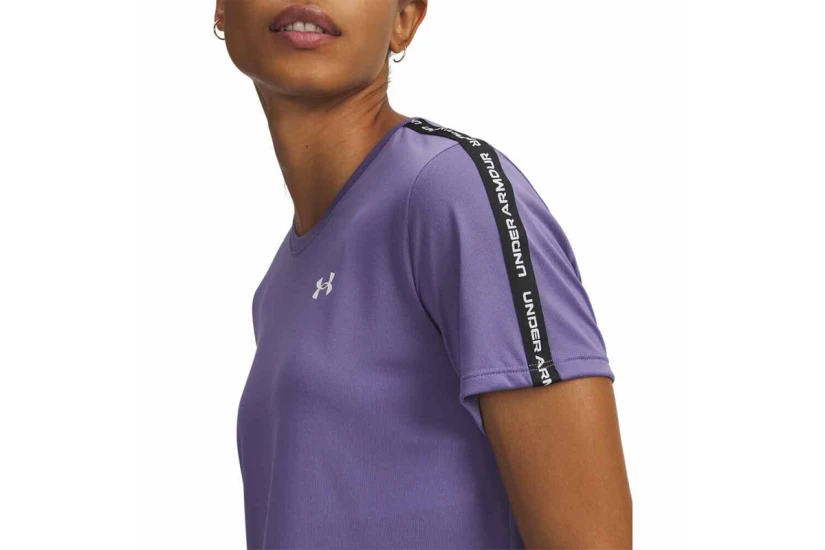 Under Armour Tech Wordmark Tape Γυναικείο Κοντομάνικο T-Shirt Μωβ