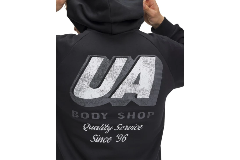 Under Armour Rival Fleece HBR Logo Ανδρικό Φούτερ με Κουκούλα Μαύρο