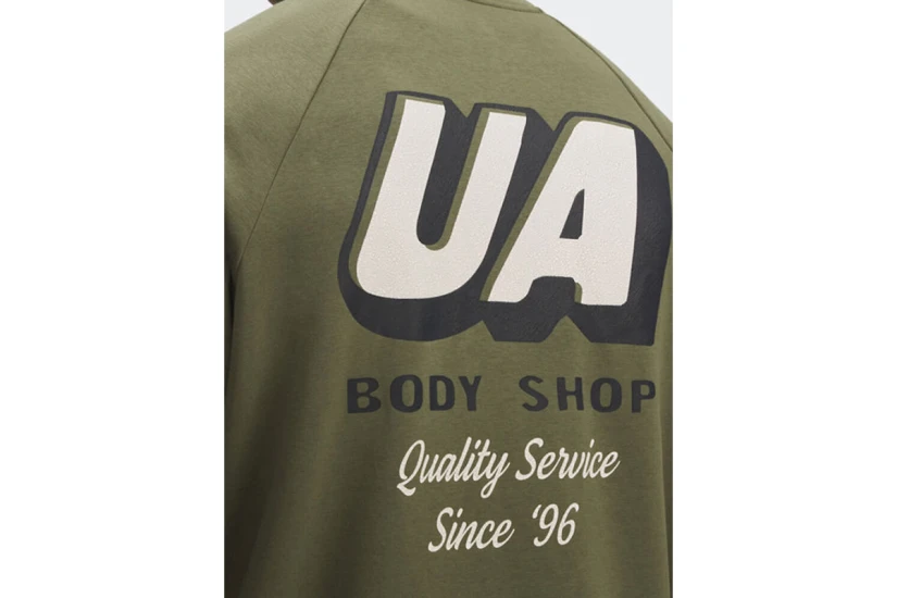 Under Armour Rival Fleece HBR Logo Ανδρικό Φούτερ με Κουκούλα Χακί