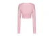 Under Armour Heatgear Rib 1-4 Zip Γυναικείο Μακρυμάνικο Crop Top Ροζ