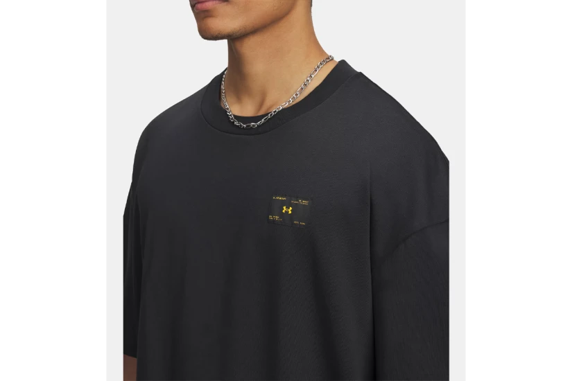 Under Armour Woven Label Heavyweight Ανδρικό Κοντομάνικο T-Shirt Μαύρο