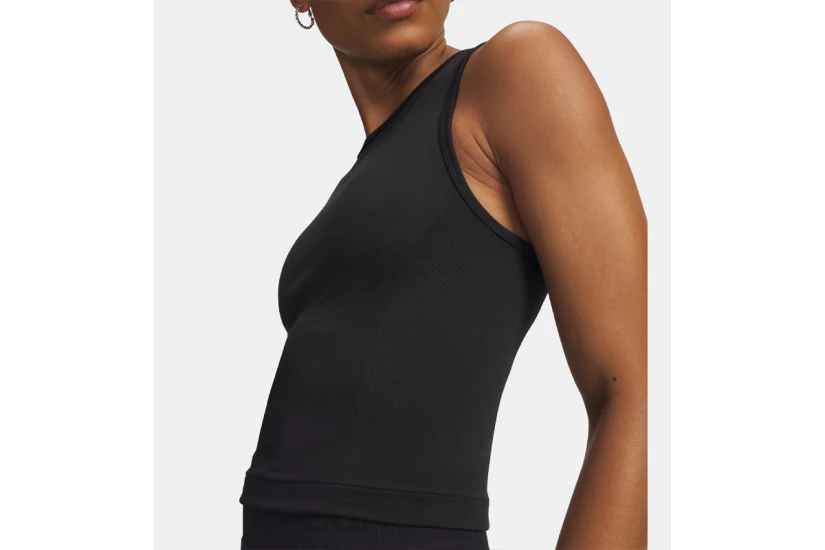 Under Armour Project Rock Seamless Γυναικεία Αμάνικη Μπλούζα Μαύρη
