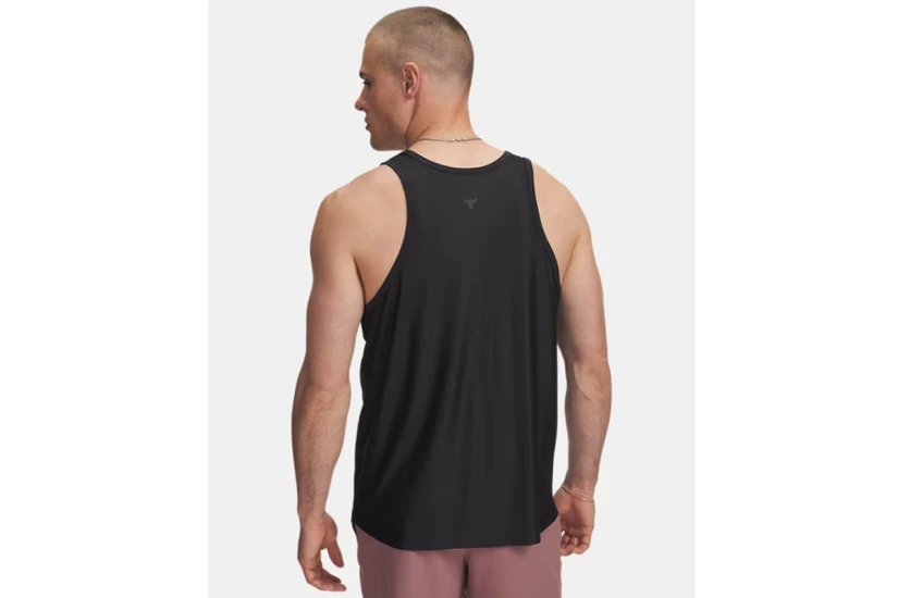 Under Armour Project Rock Iso-Chill Ανδρική Αμάνικη Μπλούζα Μαύρη