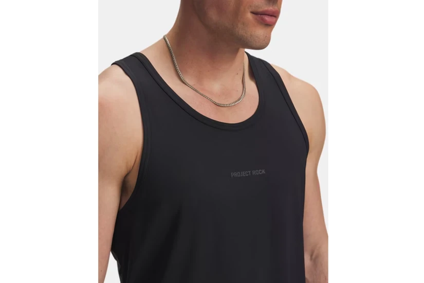 Under Armour Project Rock Iso-Chill Ανδρική Αμάνικη Μπλούζα Μαύρη