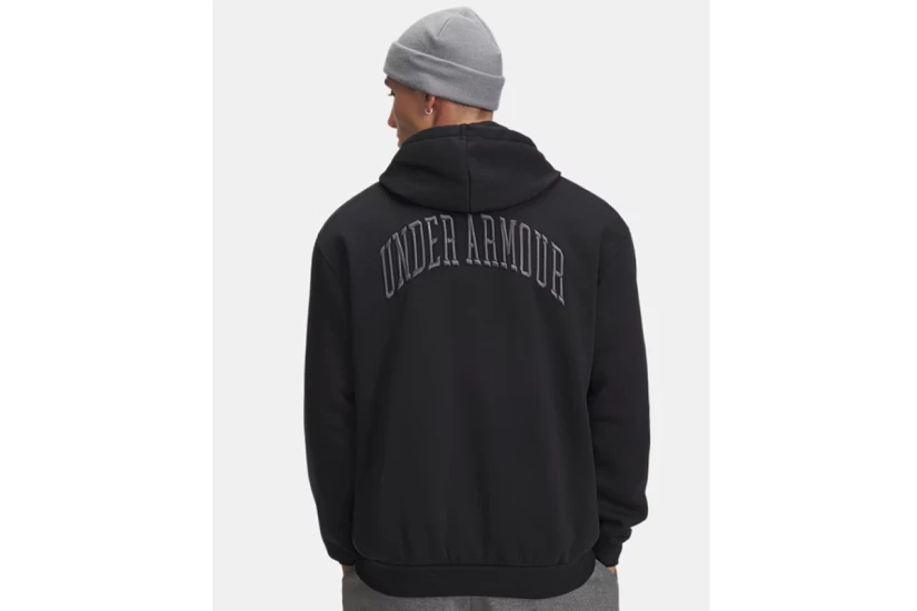 Under Armour Icon Fleece Graphic Ανδρικό Φούτερ με Κουκούλα Μαύρο