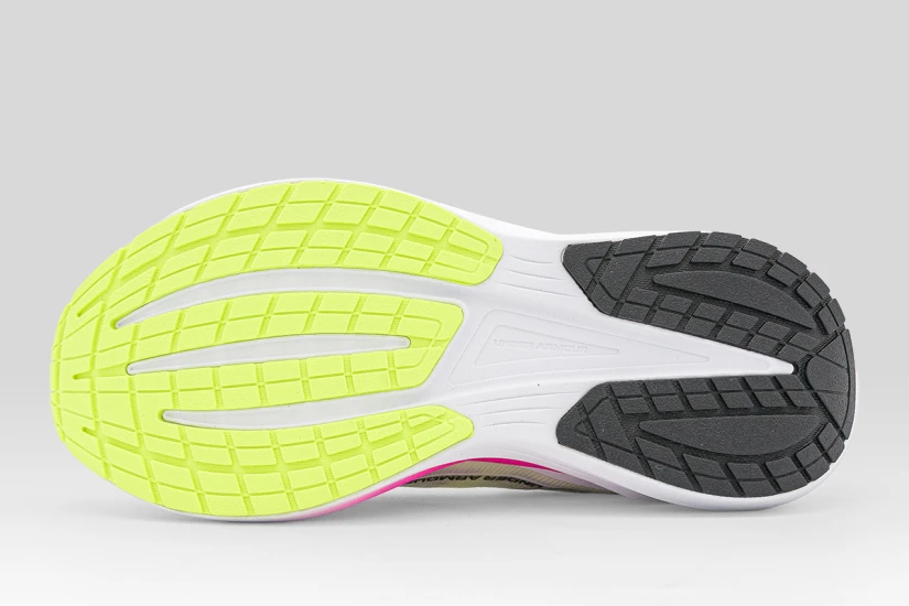 Under Armour Velociti Pace Αθλητικά Παπούτσια για Τρέξιμο Λευκά, Κίτρινο Φλούο, Ροζ Φλούο