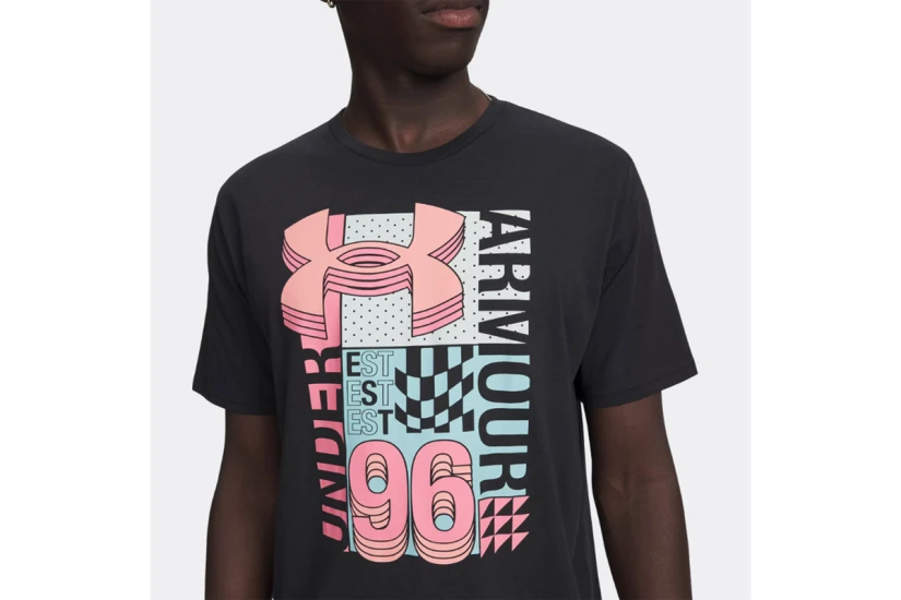 Under Armour Logo Collage Ανδρικό Κοντομάνικο T-Shirt Μαύρο