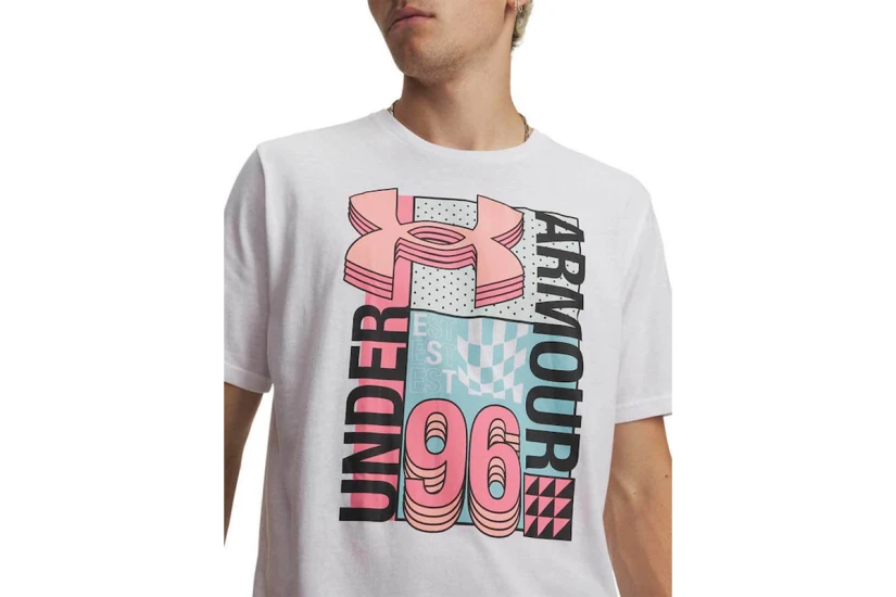 Under Armour Logo Collage Ανδρικό Κοντομάνικο T-Shirt Λευκό