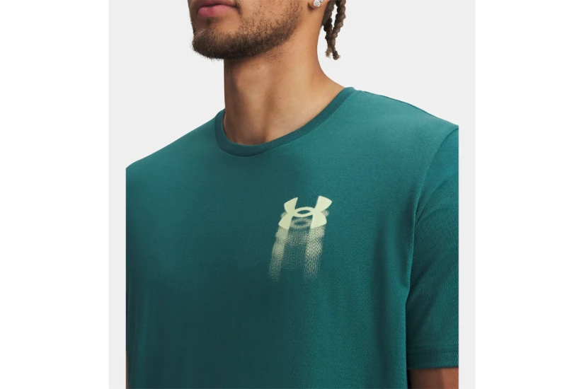 Under Armour Blur Logo Ανδρικό Κοντομάνικο T-Shirt Πετρόλ