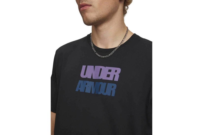 Under Armour Block Logo Ανδρικό Κοντομάνικο T-Shirt Μαύρο